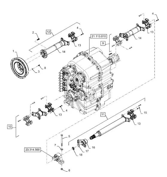 43249 - Болт М10х1,5х50мм крепл. ножа к ротору изм. CS до 06г.в.